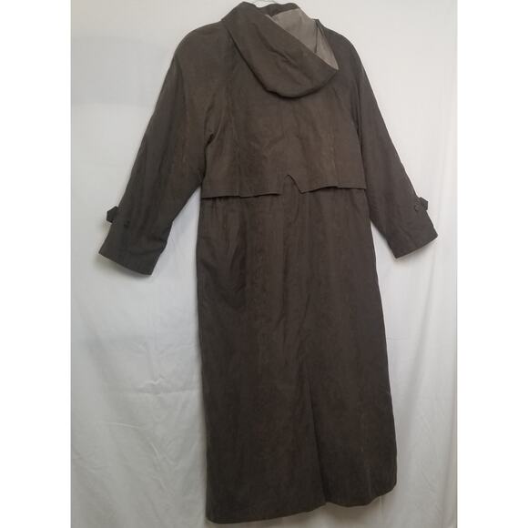 Gallo Women's Taupe Hooded Full Zip Trench Coat with Removable Lining Size 8 - Picture 6 of 16